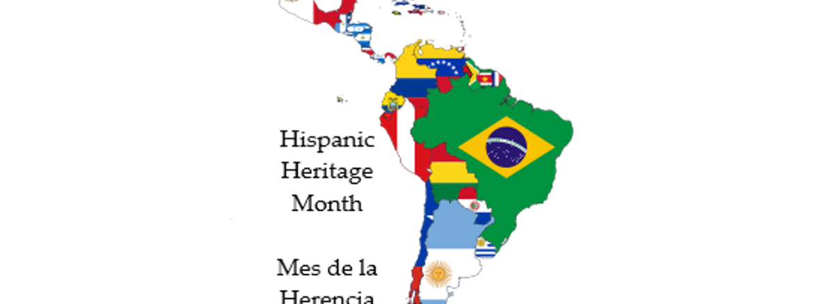 Flag map of Latin America